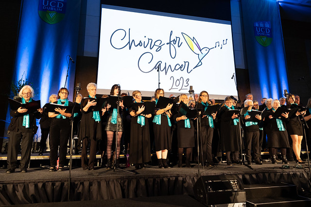 photo of a choir singing